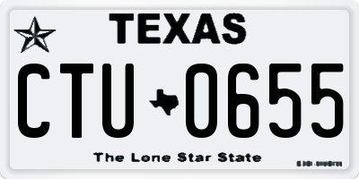 TX license plate CTU0655