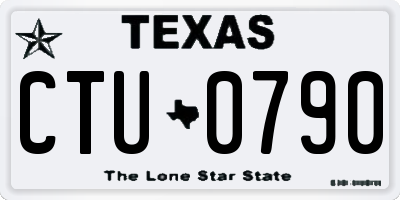 TX license plate CTU0790