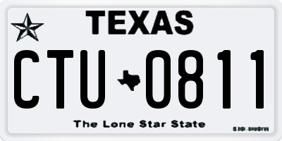 TX license plate CTU0811