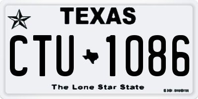 TX license plate CTU1086