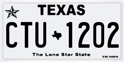TX license plate CTU1202
