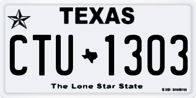TX license plate CTU1303