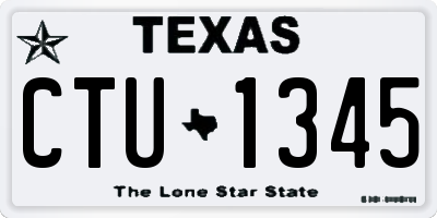 TX license plate CTU1345