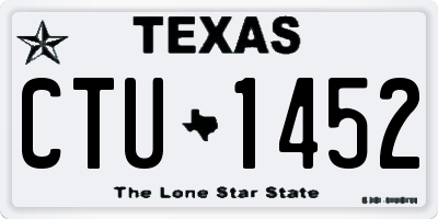 TX license plate CTU1452