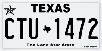 TX license plate CTU1472