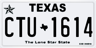 TX license plate CTU1614