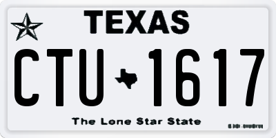 TX license plate CTU1617