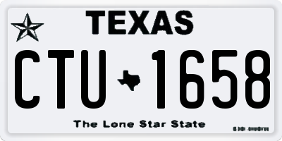 TX license plate CTU1658