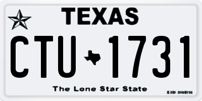 TX license plate CTU1731