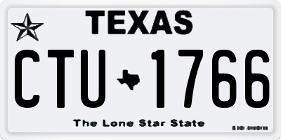 TX license plate CTU1766