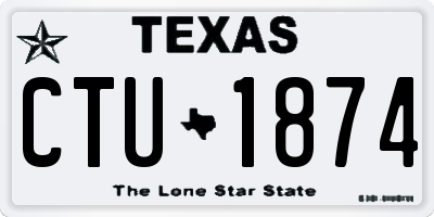 TX license plate CTU1874
