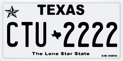 TX license plate CTU2222