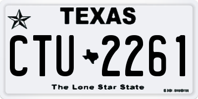 TX license plate CTU2261