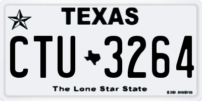 TX license plate CTU3264