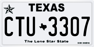 TX license plate CTU3307