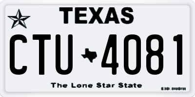 TX license plate CTU4081