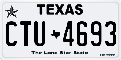 TX license plate CTU4693