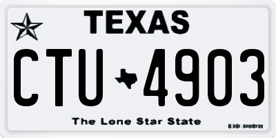 TX license plate CTU4903