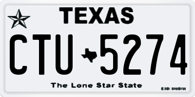 TX license plate CTU5274