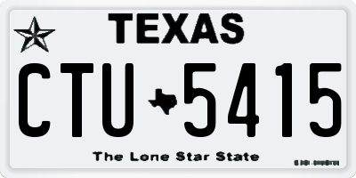 TX license plate CTU5415