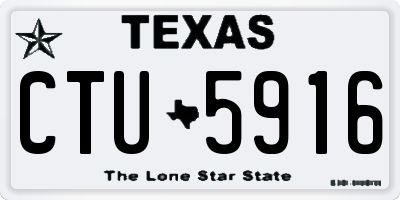 TX license plate CTU5916