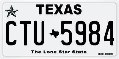 TX license plate CTU5984