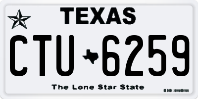 TX license plate CTU6259