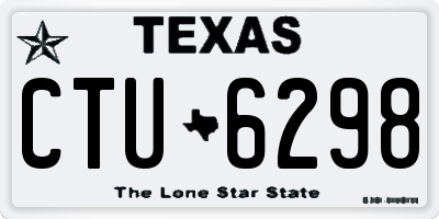 TX license plate CTU6298