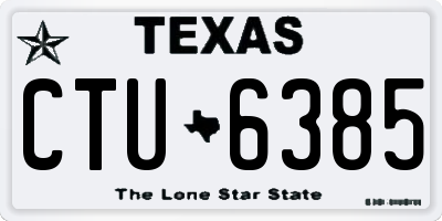 TX license plate CTU6385