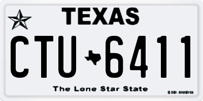 TX license plate CTU6411