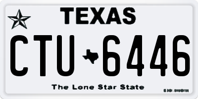 TX license plate CTU6446
