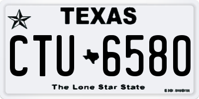 TX license plate CTU6580