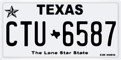 TX license plate CTU6587