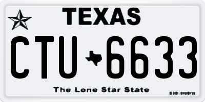 TX license plate CTU6633