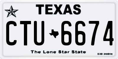 TX license plate CTU6674