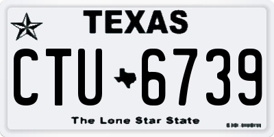 TX license plate CTU6739