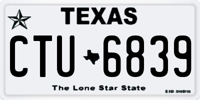 TX license plate CTU6839