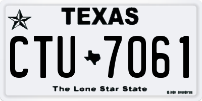 TX license plate CTU7061