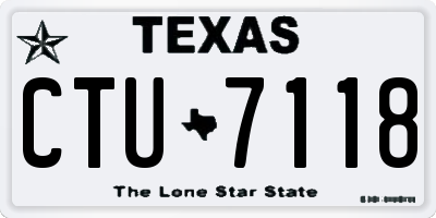 TX license plate CTU7118