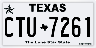 TX license plate CTU7261