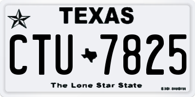 TX license plate CTU7825