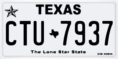 TX license plate CTU7937