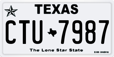 TX license plate CTU7987