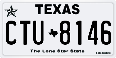 TX license plate CTU8146
