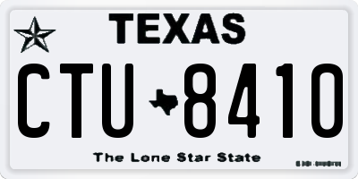 TX license plate CTU8410