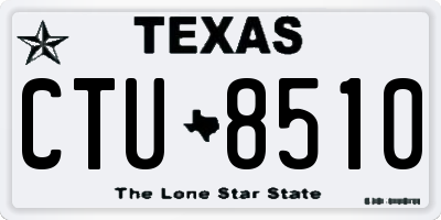 TX license plate CTU8510