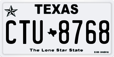 TX license plate CTU8768