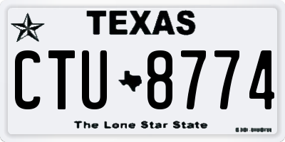 TX license plate CTU8774