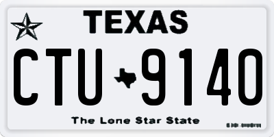 TX license plate CTU9140