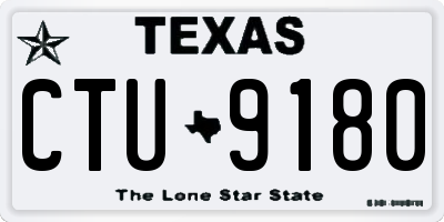 TX license plate CTU9180